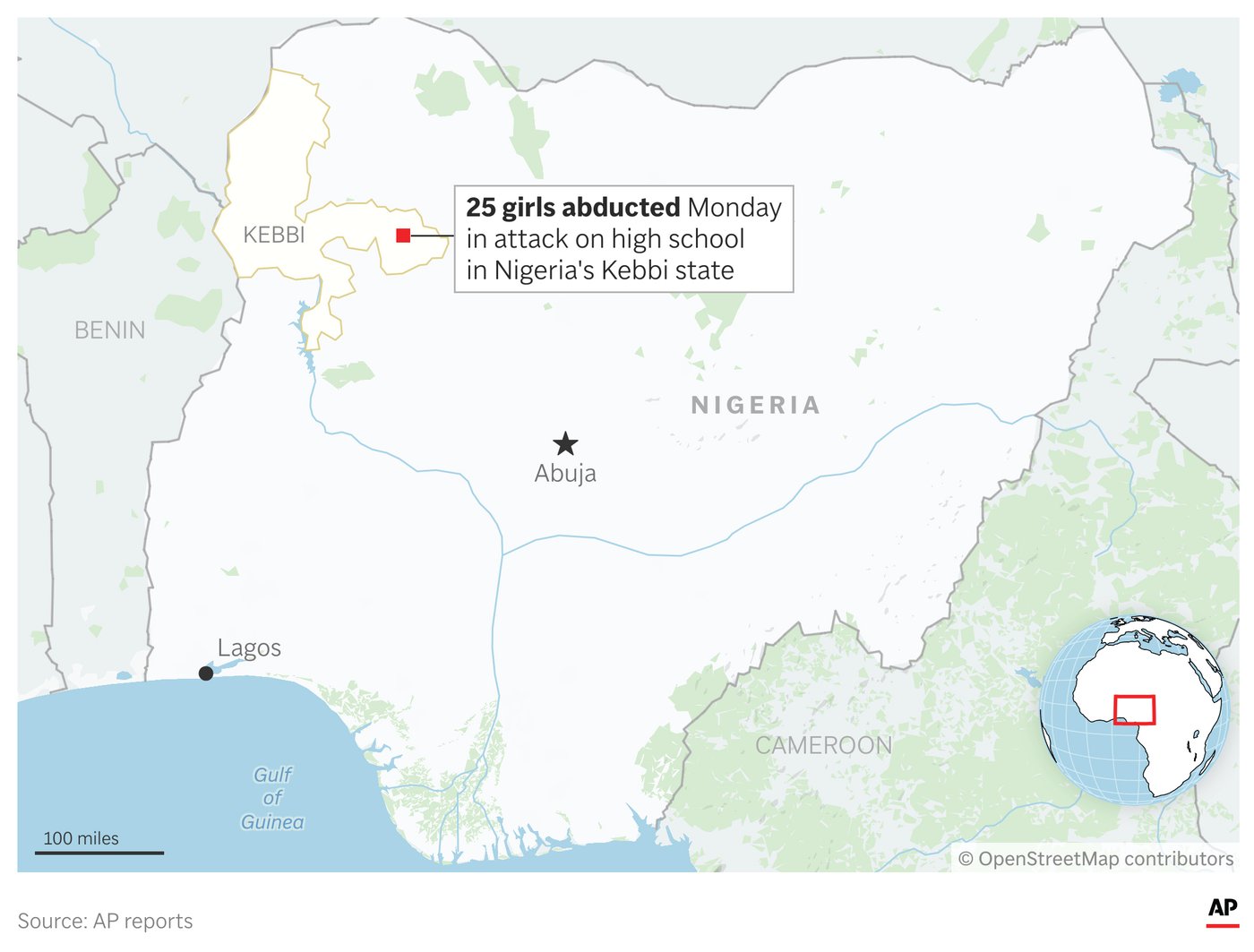 Gunmen abduct 25 girls from a high school in northwestern Nigeria | iNFOnews.ca Gunmen abduct 25 girls from a high school in northwestern Nigeria | iNFOnews.ca