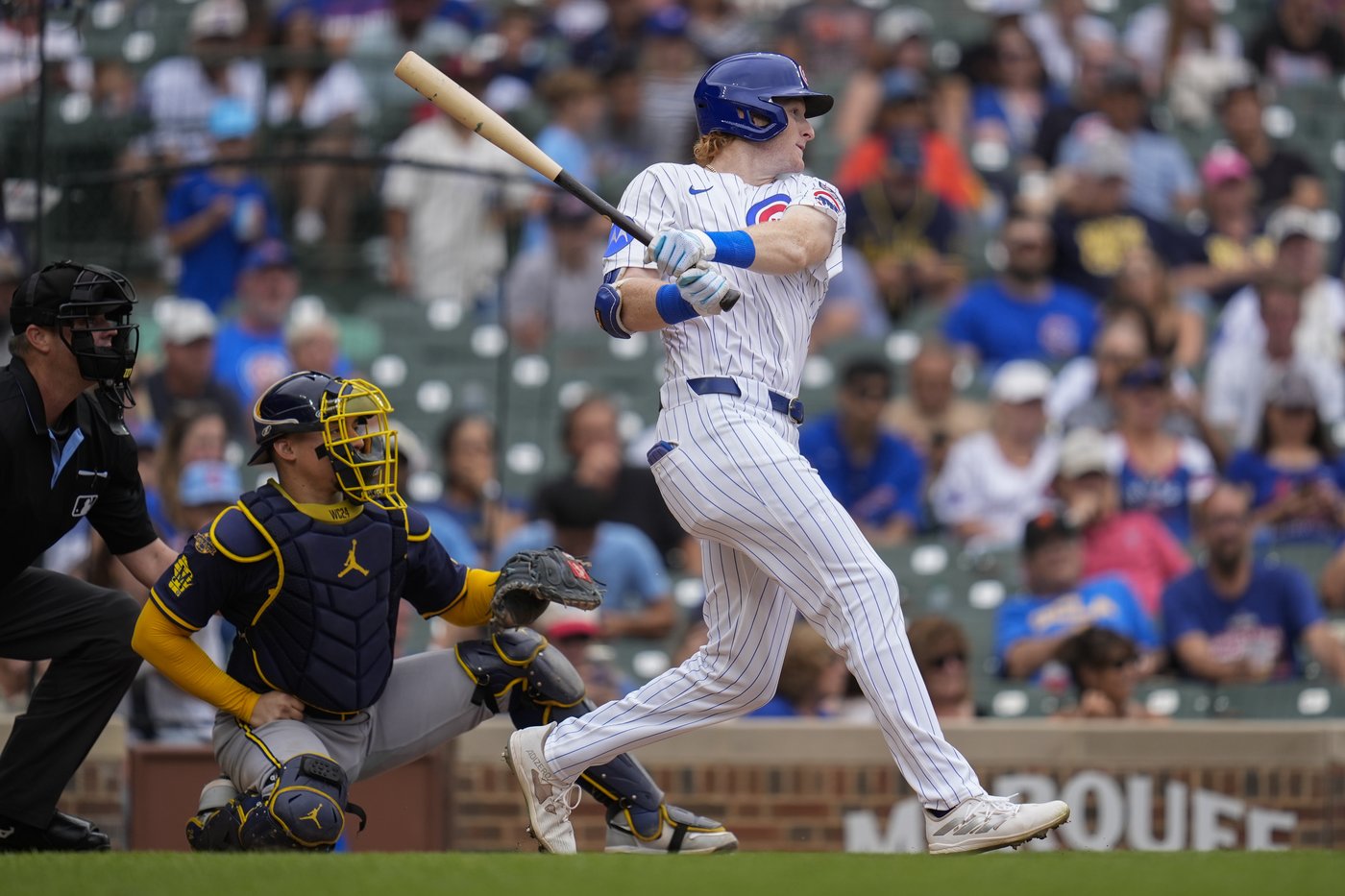 Caissie homers as the Cubs hold off the Brewers for a 6-4 win in doubleheader opener | iNFOnews.ca