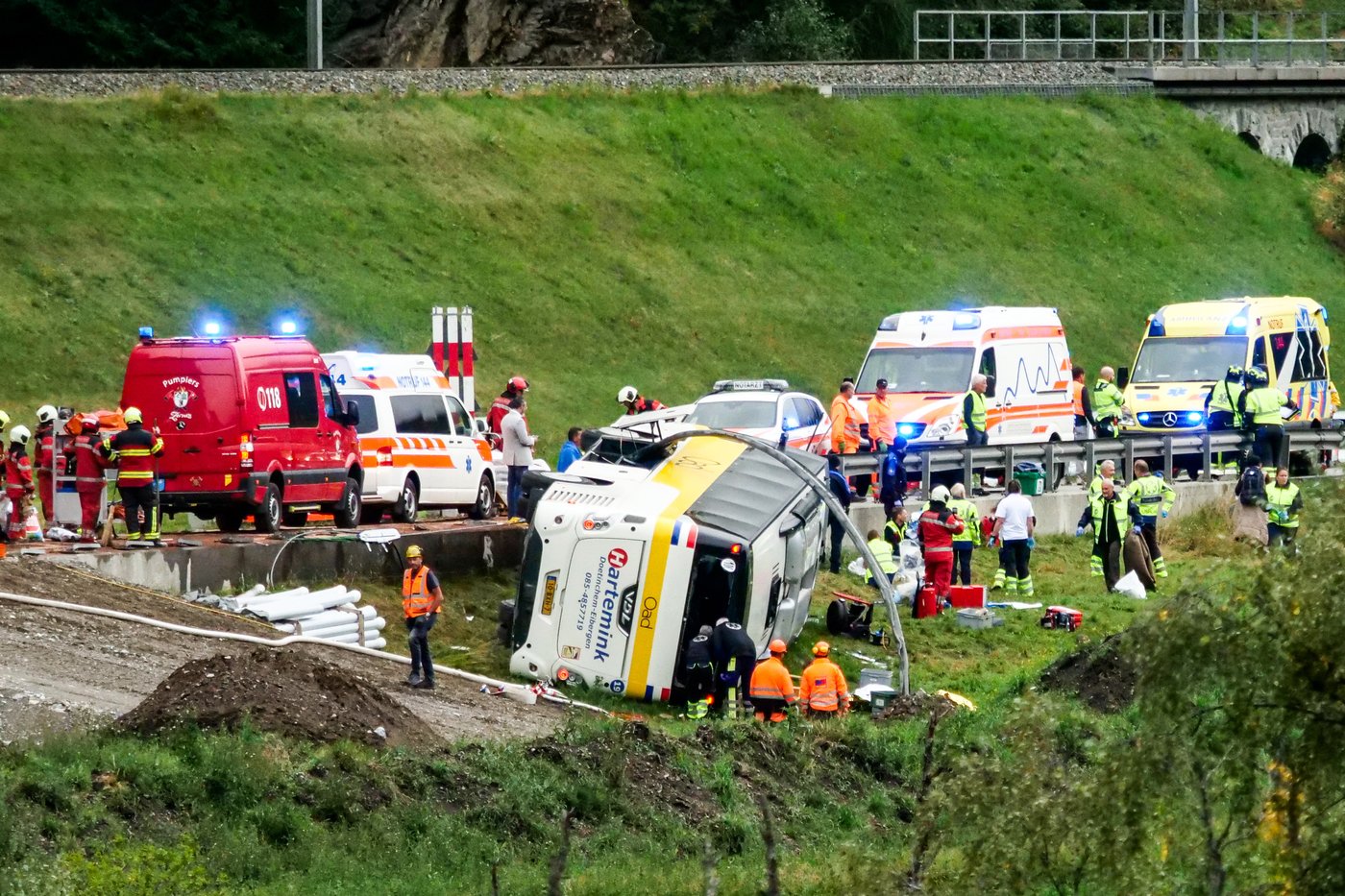 Police say 5 dead, 40 injured in tour bus crash in eastern Switzerland | iNwheels Police say 5 dead, 40 injured in tour bus crash in eastern Switzerland | iNwheels