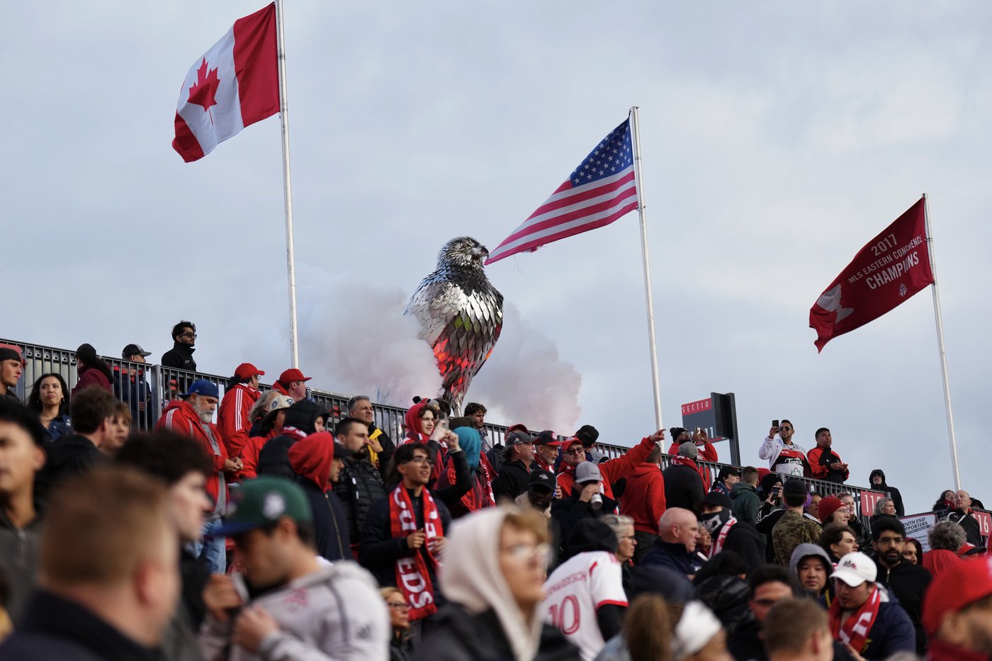 World Cup construction means statue of giant hawk at BMO Field needs new winter home | iNFOnews.ca