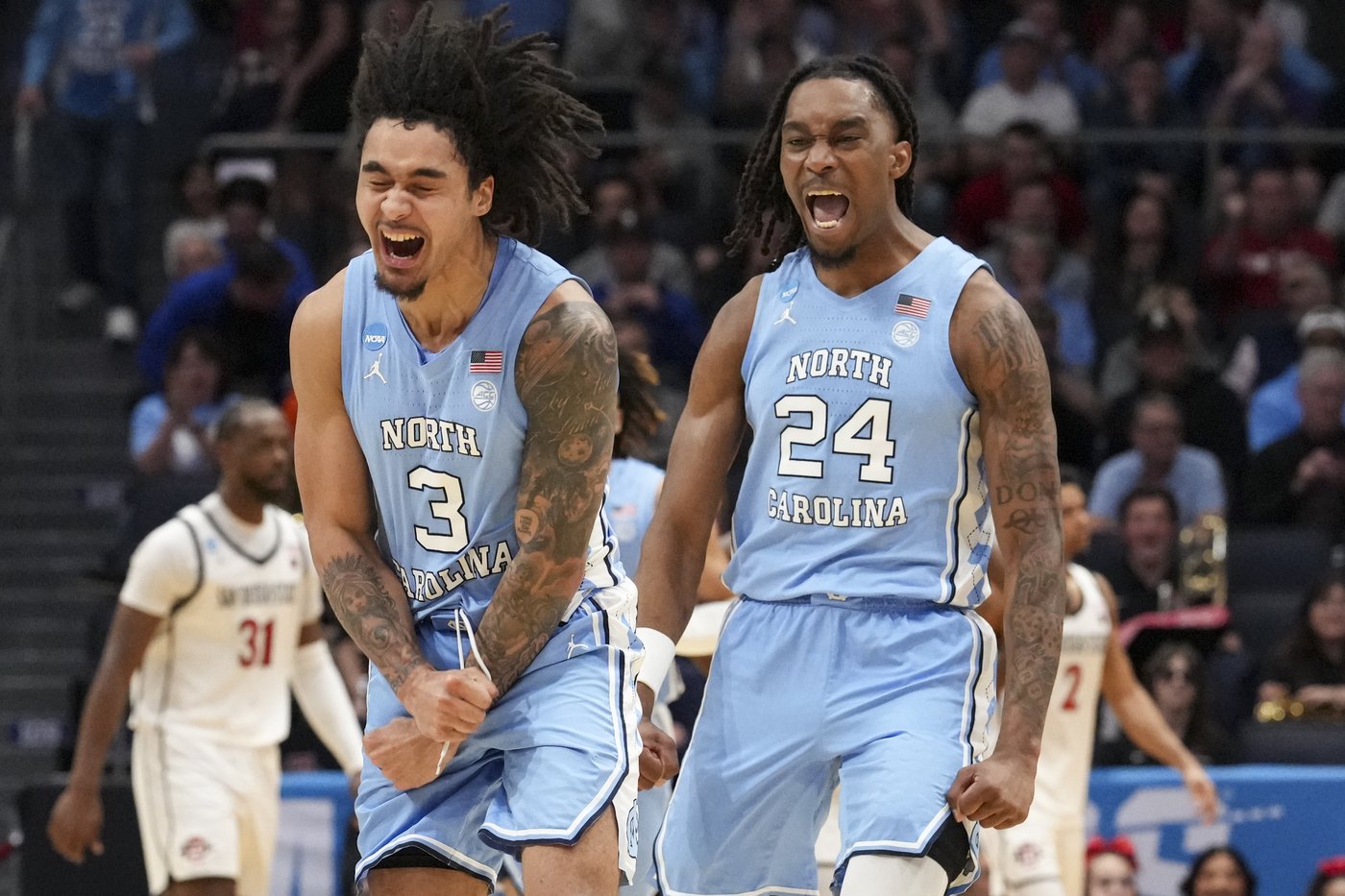 March Madness: Davis perfect on six 3s as North Carolina routs San Diego State 95-68 in First Four | iNFOnews.ca