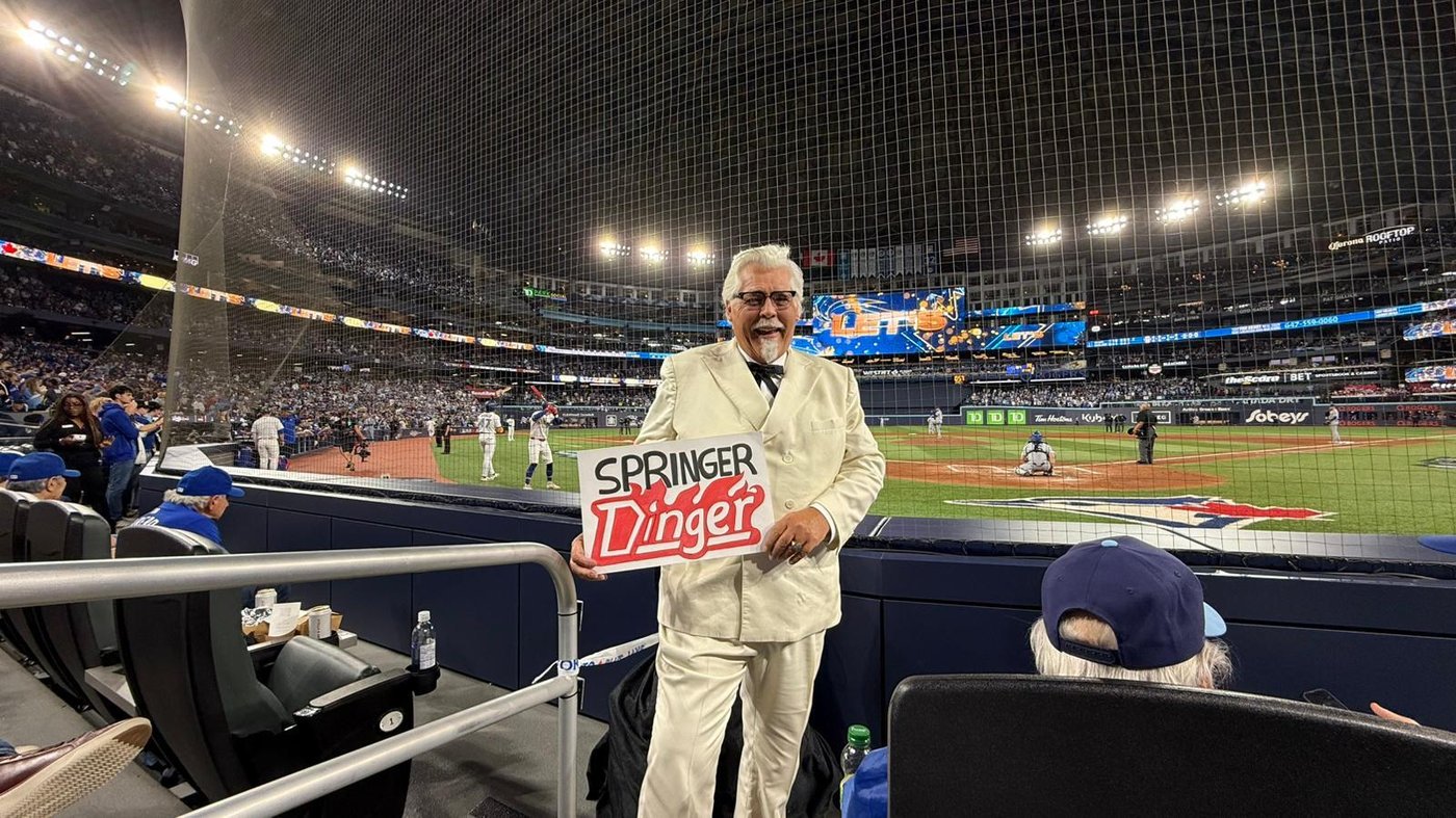Was that Colonel Sanders behind home plate at the Blue Jays game? | iNFOnews.ca