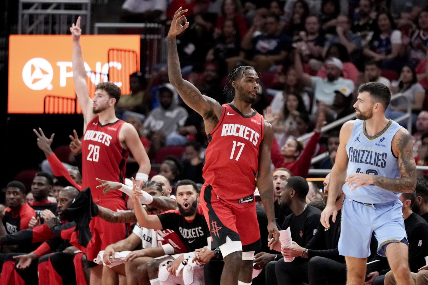 Jalen Green leads the way with 22 points in Houston's 128-108 win over Memphis | iNFOnews.ca