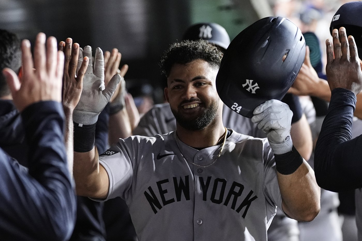 Jasson Dominguez hits 3 homers to lead the Yankees past the Athletics 10-2 | iNFOnews.ca