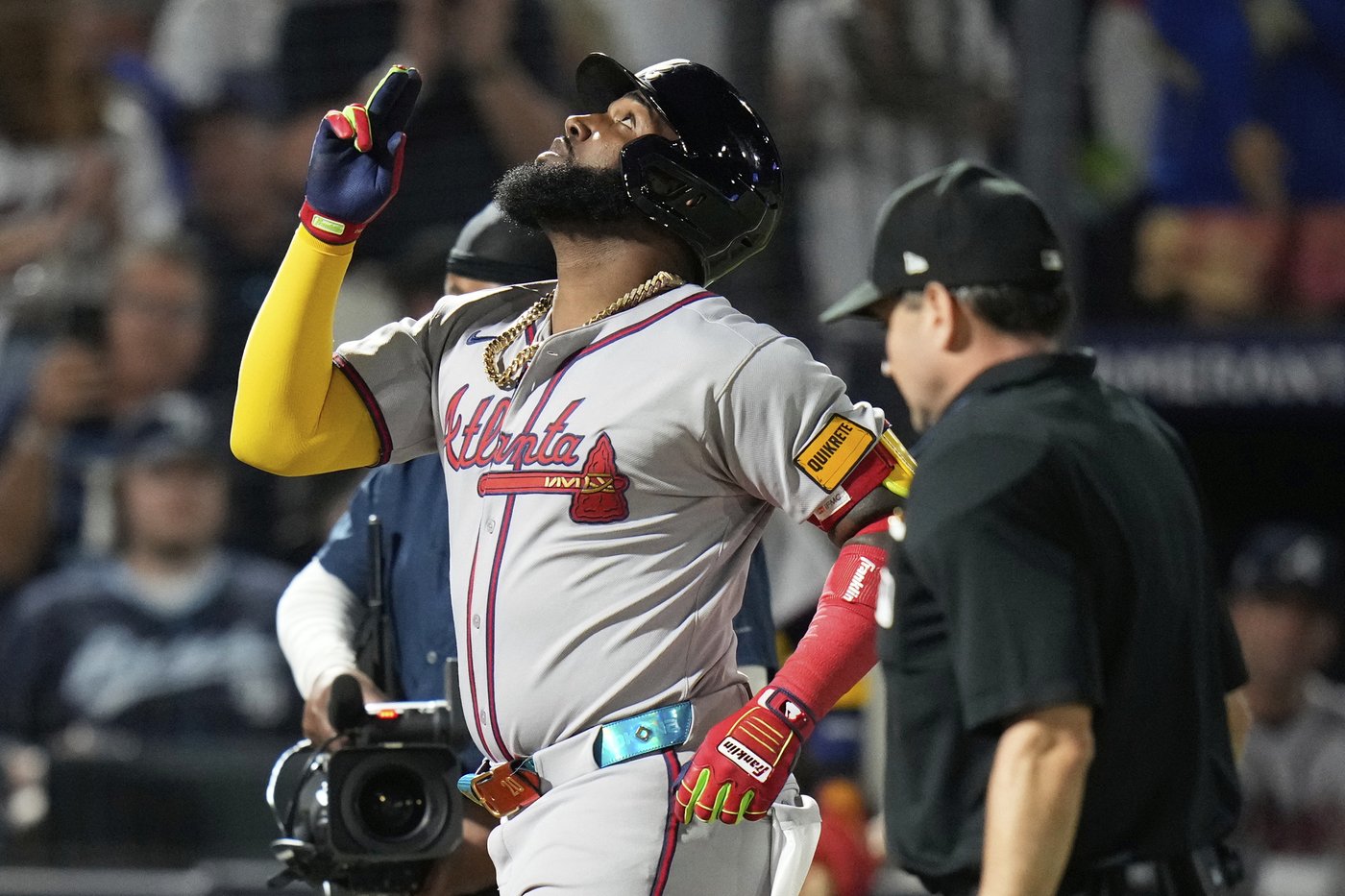 Braves DH Marcell Ozuna out of lineup vs Blue Jays because of sore hip, listed as day-to-day | iNFOnews.ca