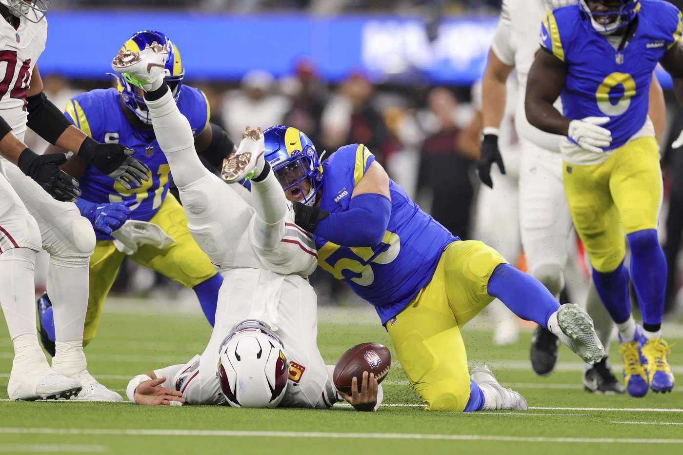 Ahkello Witherspoon makes last-minute interception to preserve Rams' 13-9 win over Arizona | iNFOnews.ca Ahkello Witherspoon makes last-minute interception to preserve Rams' 13-9 win over Arizona | iNFOnews.ca