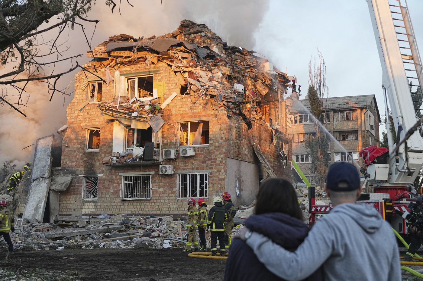 Photos show recent Russian drone and missile attack on Kyiv | iNFOnews.ca