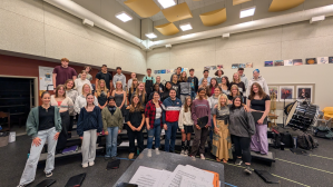 Group photo of a high school choir.