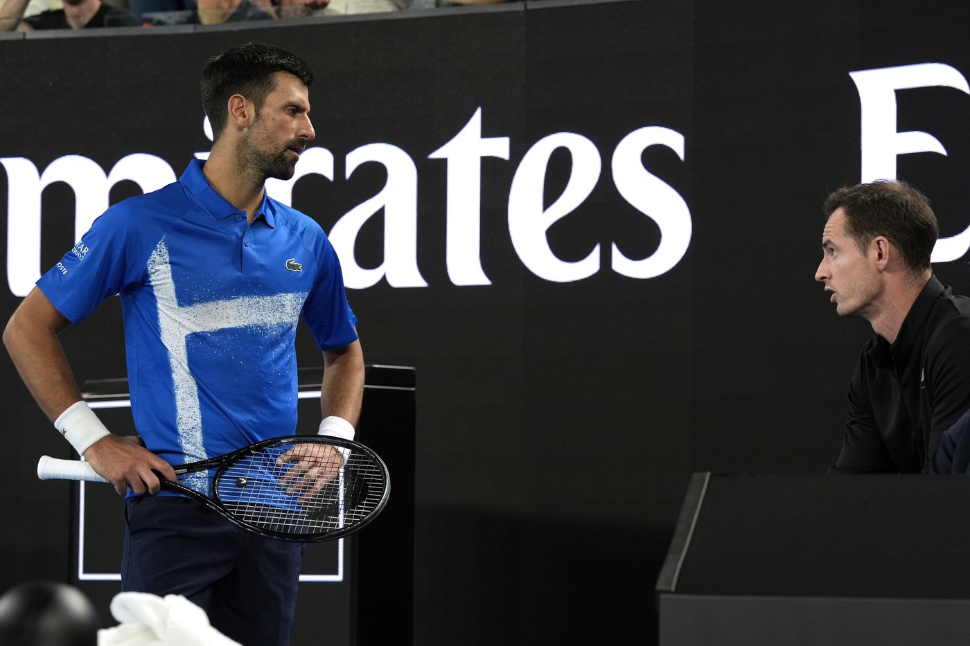 Novak Djokovic and Andy Murray chatted mid-match thanks to the new Australian Open coaches' box | iNFOnews.ca