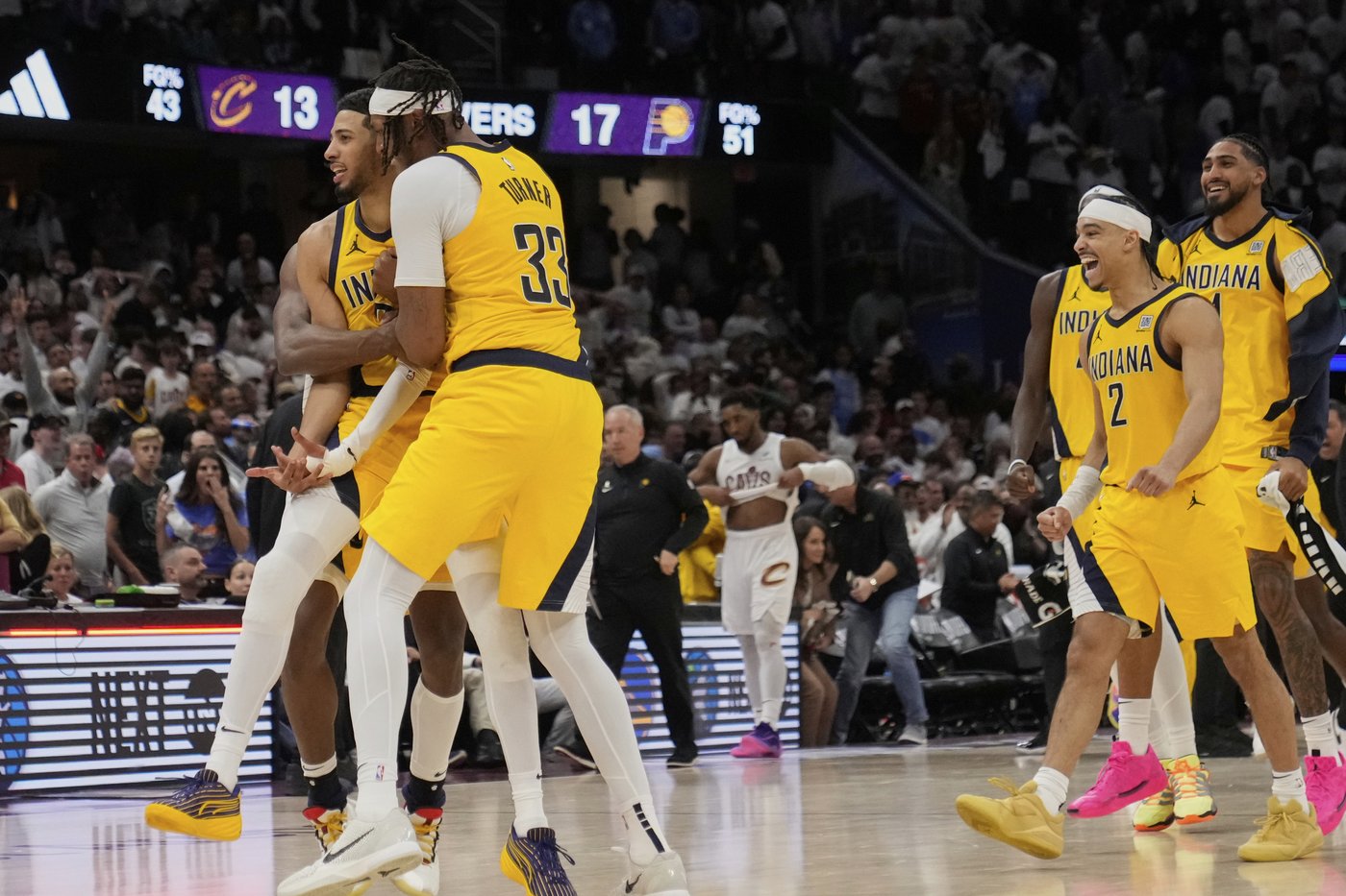 Haliburton's 3 with 1.1 seconds left gives Pacers 120-119 stunning win over Cavs and 2-0 series lead | iNFOnews.ca Haliburton's 3 with 1.1 seconds left gives Pacers 120-119 stunning win over Cavs and 2-0 series lead | iNFOnews.ca