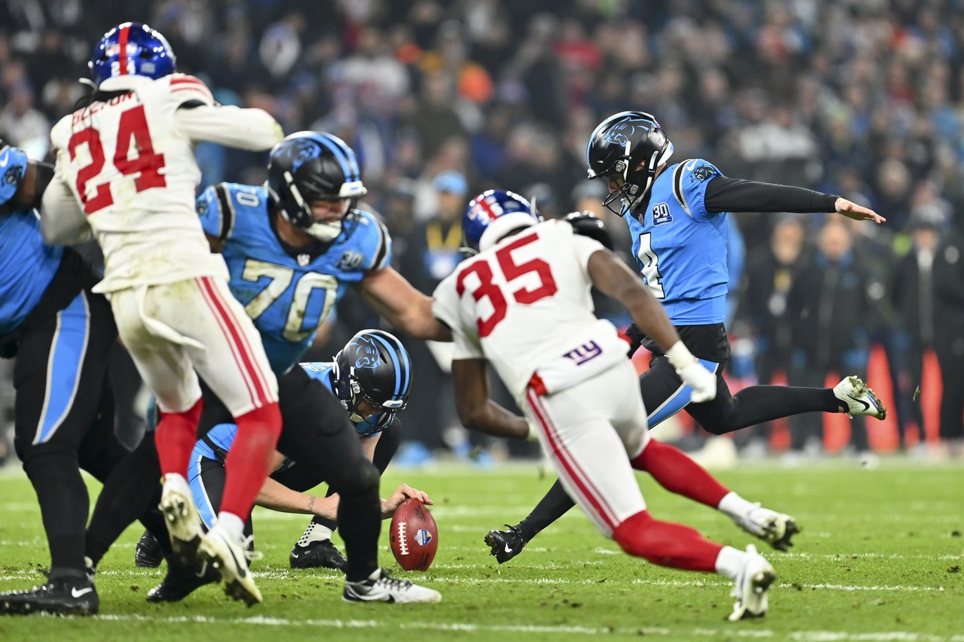Pineiro's 36-yard field goal in OT lifts Panthers to 20-17 win over Giants in Germany | iNFOnews.ca Pineiro's 36-yard field goal in OT lifts Panthers to 20-17 win over Giants in Germany | iNFOnews.ca