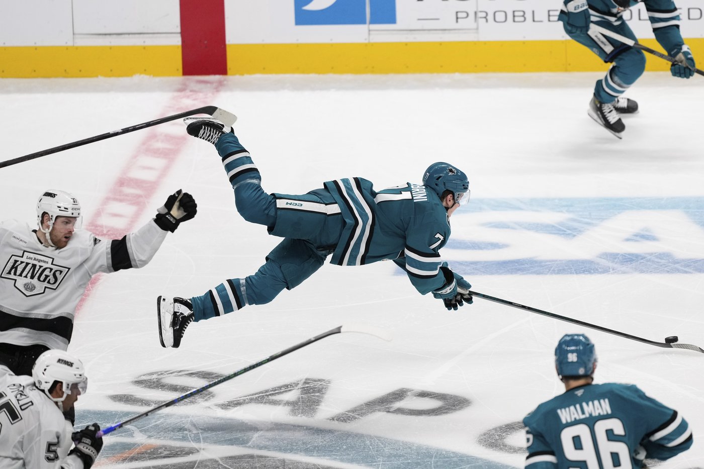 Celebrini scores 2 and adds an assist as Sharks shock Kings 7-2 | iNFOnews.ca