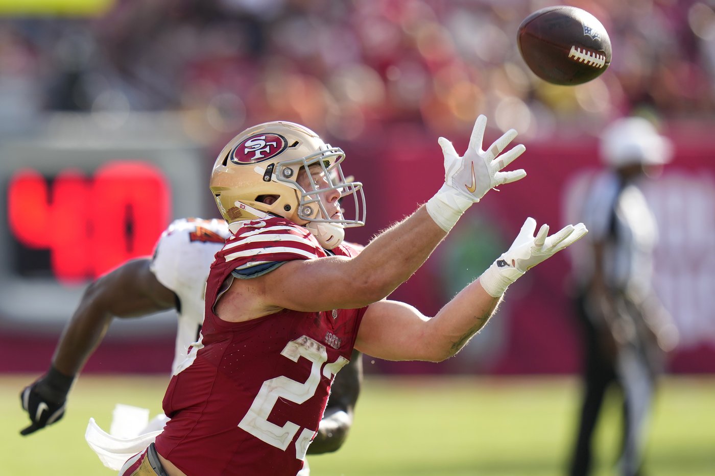 Christian McCaffrey happy to be back on field and making plays to help 49ers win in his season debut | iNFOnews.ca Christian McCaffrey happy to be back on field and making plays to help 49ers win in his season debut | iNFOnews.ca