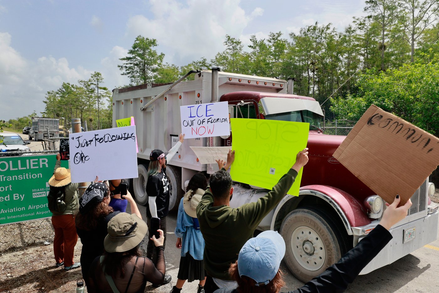 Protesters line highway in Florida Everglades to oppose 'Alligator Alcatraz' | iNFOnews.ca Protesters line highway in Florida Everglades to oppose 'Alligator Alcatraz' | iNFOnews.ca