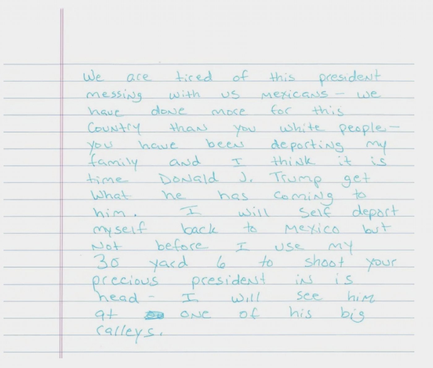 Man accused of trying to get witness against him deported by writing letters threatening Trump | iNFOnews.ca Man accused of trying to get witness against him deported by writing letters threatening Trump | iNFOnews.ca