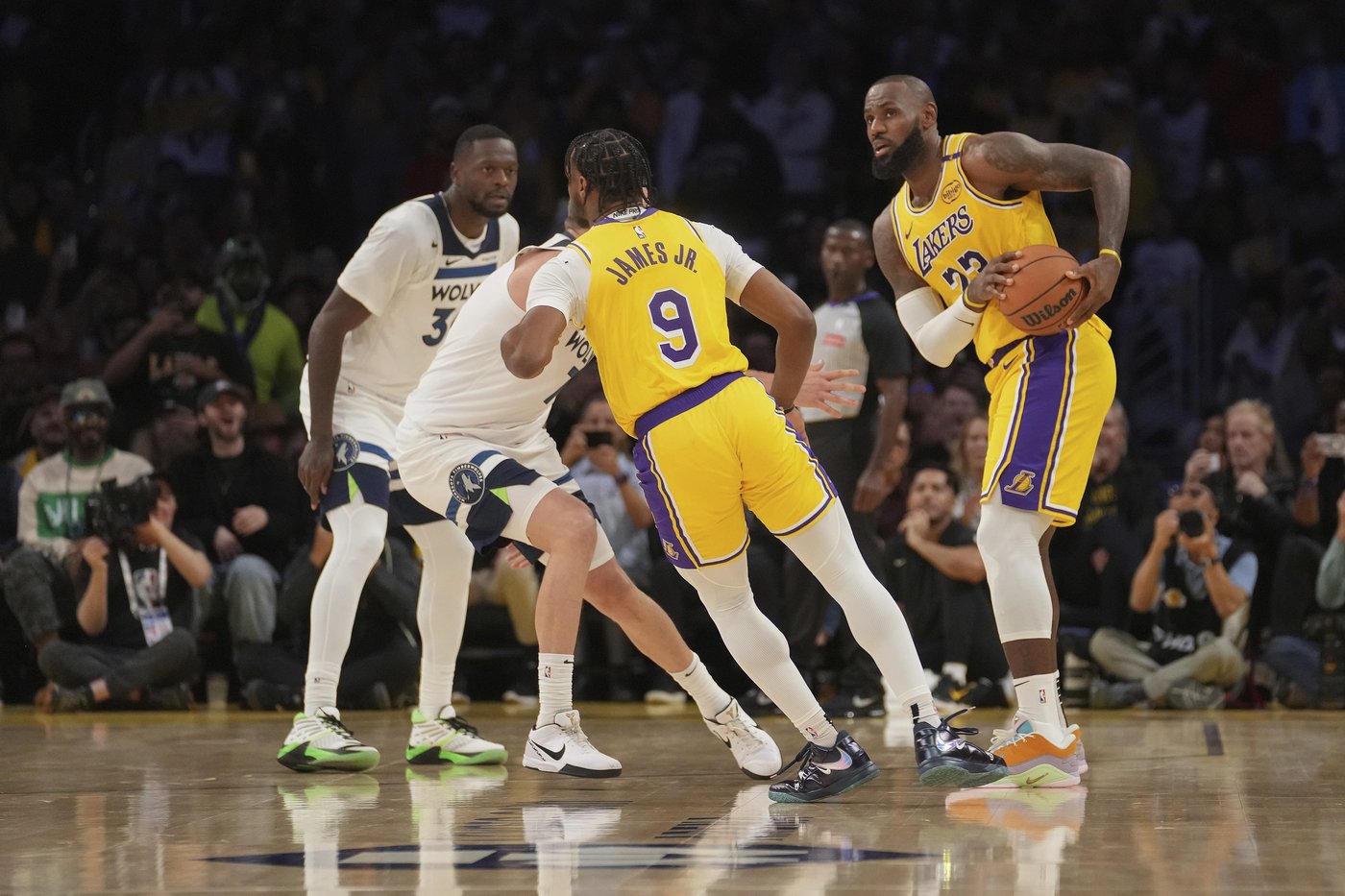 LeBron and Bronny James make NBA history by playing together in Lakers' 110-103 win over Minnesota | iNFOnews.ca