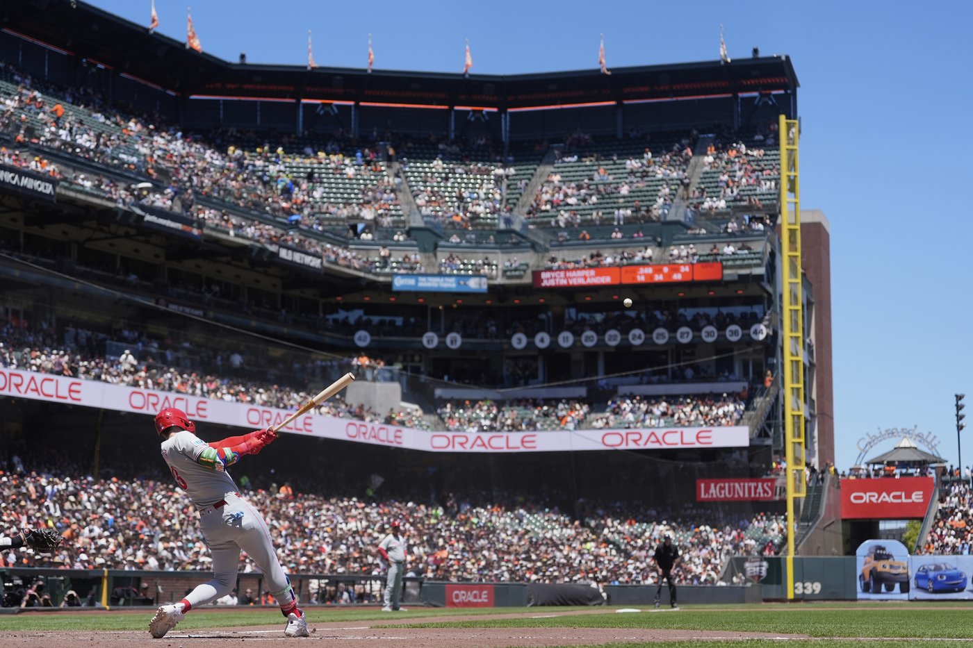 Harper's hitting, Luzardo's pitching key Phillies' 13-0 romp over Giants, keeping Verlander winless | iNFOnews.ca