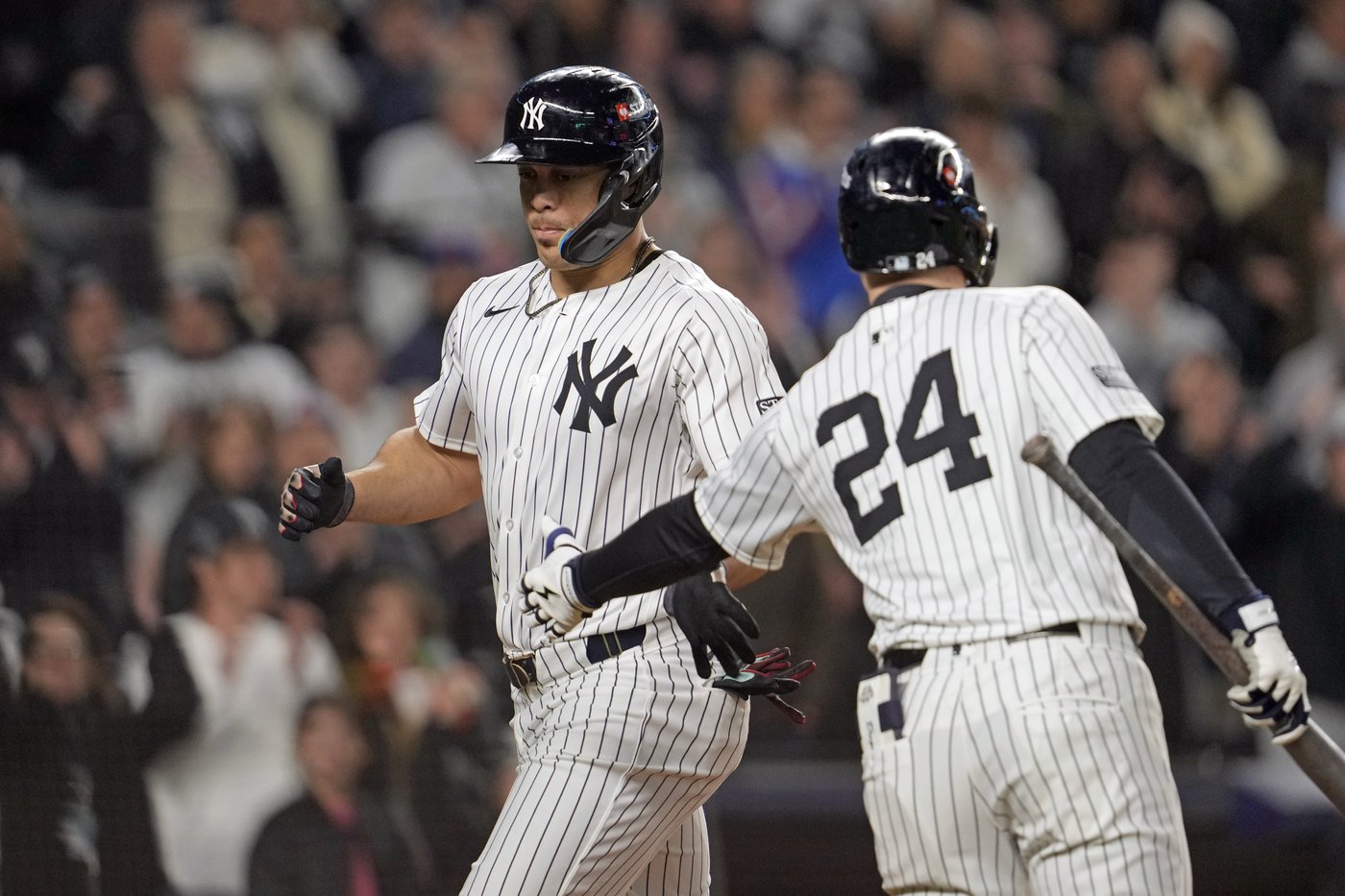 Soto, Stanton homers back Rodón as Yankees take advantage of wild Guardians to win ALCS opener 5-2 | iNFOnews.ca Soto, Stanton homers back Rodón as Yankees take advantage of wild Guardians to win ALCS opener 5-2 | iNFOnews.ca