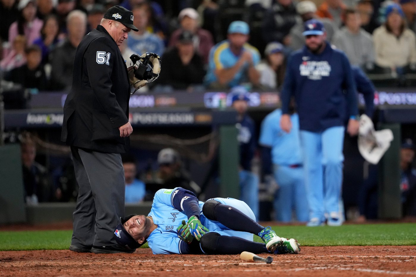 Springer leaves Game 5 with right knee injury after being hit by pitch | iNFOnews.ca
