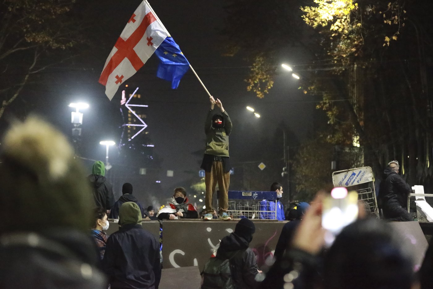 Protesters gather for third night of demonstrations after Georgia announces suspension of EU talks | iNFOnews.ca