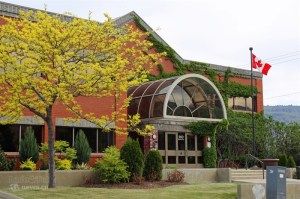 Front of a two-storey brick building