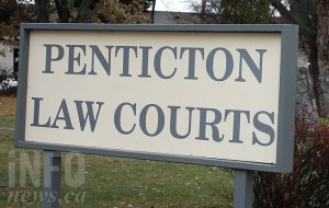 A sign reads Penticton Law Courts.