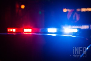 A picture of police lights on a car.