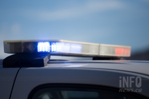 Lights on an RCMP cruiser