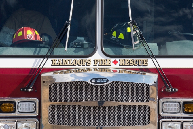 Suspect arrested and released after series of Kamloops grassfires | iNFOnews.ca The front of a Kamloops fire truck