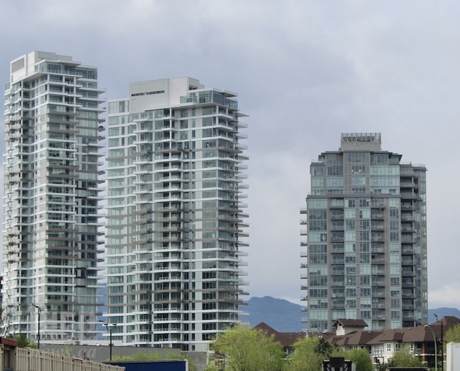 A photo of highrise towers in Kelowna.