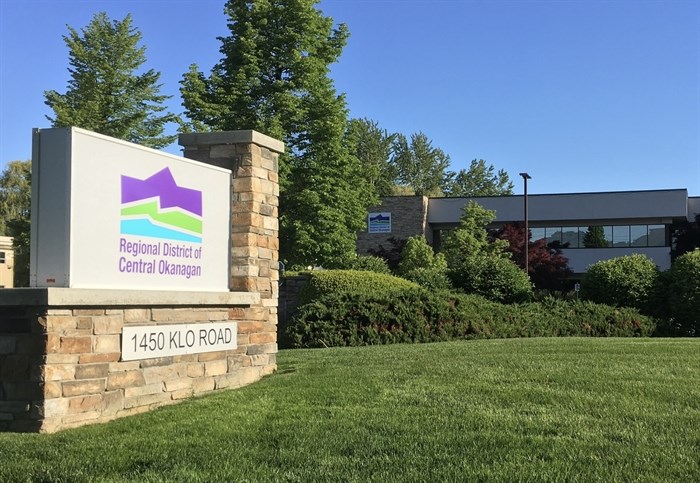 A photo of the Regional District of Central Okanagan's headquarters on KLO Road in Kelowna.