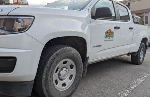 A city of Kamloops pickup truck.