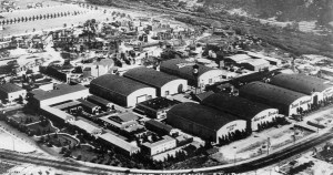 An aerial view of Warner Brothers Studio in 1930.