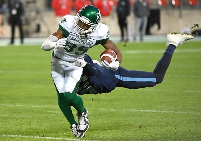 Roughriders cement CFL playoff berth with 41-16 road victory over Argonauts | iNFOnews.ca