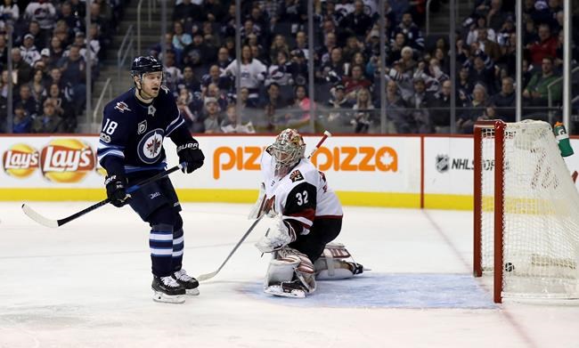 Hellebuyck's 32 saves lead Winnipeg Jets over Arizona Coyotes 4-1 | iNFOnews.ca Hellebuyck's 32 saves lead Winnipeg Jets over Arizona Coyotes 4-1 | iNFOnews.ca